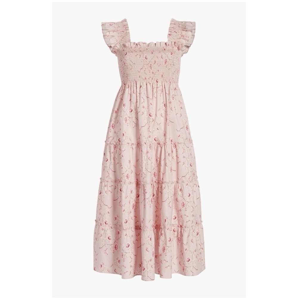 Hill House Home Bridgerton Ellie Nap Dress Small Pink Floral Smocked Cottagecore